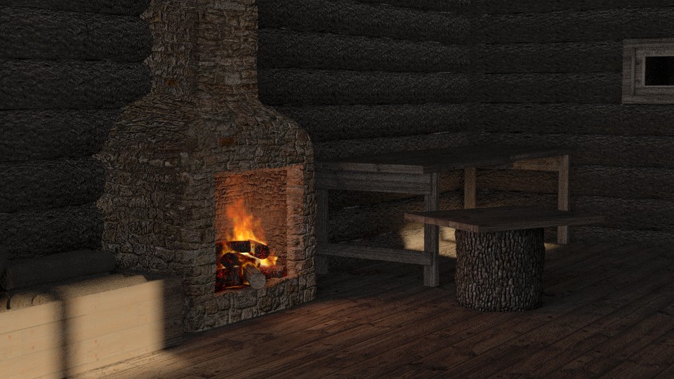 Log cabin with Fireplace preview image 2